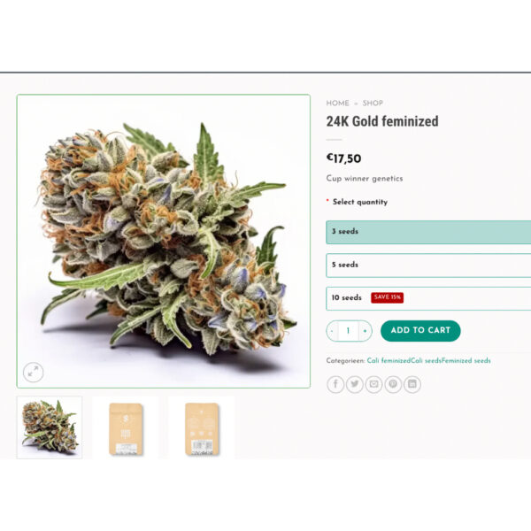 เมล็ดกัญชา 24K Gold (Fem) - Seeds Genetics.Co - Image 5