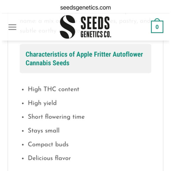 เมล็ดกัญชา Apple Fritter (Auto) - Seeds Genetics.Co - Image 4