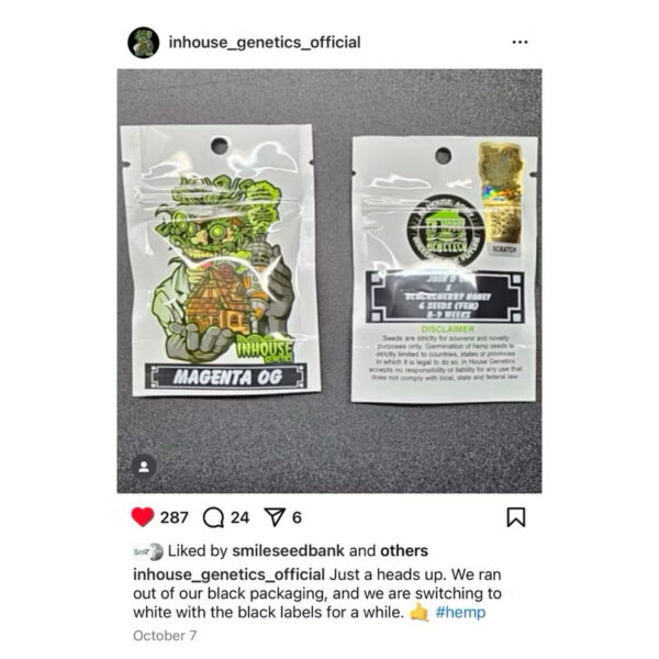 เมล็ดกัญชา Tropical Twist (Fem) ใหม่ 9/2024* - In House Genetics - Image 5